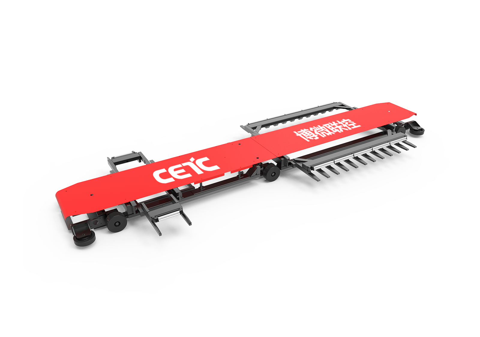 Telescopic frame robot carriage